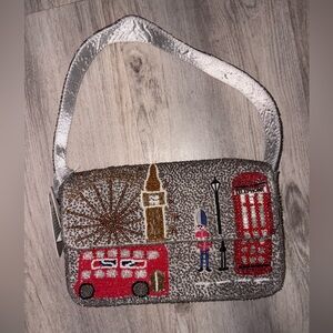 NEW VIRAL  Beaded London Themed Travel Shoulder Bag
